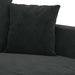 Set de canapele cu perne, 3 piese, negru, catifea - WALTI WALTI