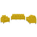Set de canapele cu perne, 3 piese, galben, catifea - WALTI WALTI