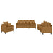 Set de canapele cu perne, 3 piese, maro, catifea - WALTI WALTI
