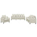 Set de canapele cu perne, 3 piese, crem, catifea - WALTI WALTI