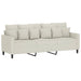 Set de canapele cu perne, 3 piese, crem, catifea - WALTI WALTI