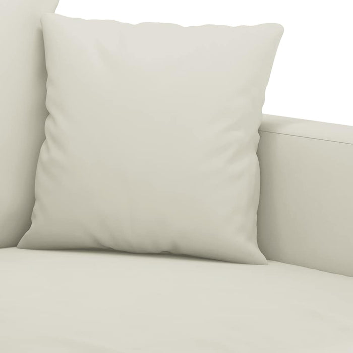 Set de canapele cu perne, 3 piese, crem, catifea - WALTI WALTI