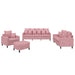Set de canapele cu perne, 4 piese, roz, catifea - WALTI WALTI