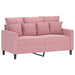 Set de canapele cu perne, 4 piese, roz, catifea - WALTI WALTI