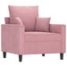 Set de canapele cu perne, 4 piese, roz, catifea - WALTI WALTI