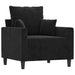 Set de canapele cu perne, 4 piese, negru, catifea - WALTI WALTI