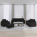 Set de canapele cu perne, 4 piese, negru, catifea - WALTI WALTI