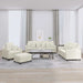 Set de canapele cu perne, 4 piese, crem, catifea - WALTI WALTI