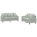 Set de canapele cu perne, 2 piese, gri deschis, catifea - WALTI WALTI