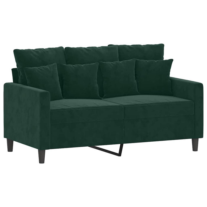 Set de canapele cu perne, 2 piese, verde închis, catifea - WALTI WALTI