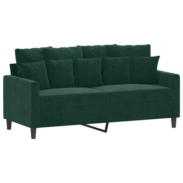 Set de canapele cu perne, 2 piese, verde închis, catifea - WALTI WALTI
