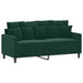 Set de canapele cu perne, 2 piese, verde închis, catifea - WALTI WALTI