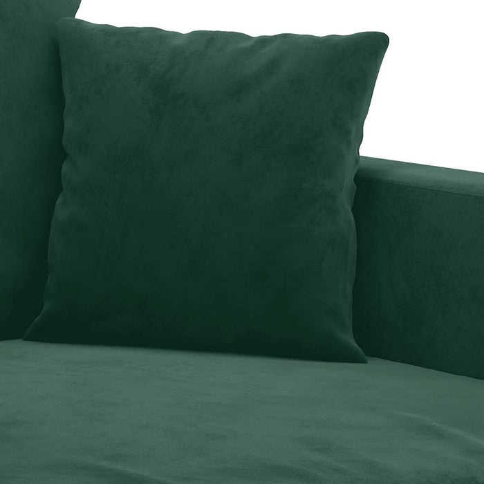 Set de canapele cu perne, 2 piese, verde închis, catifea - WALTI WALTI
