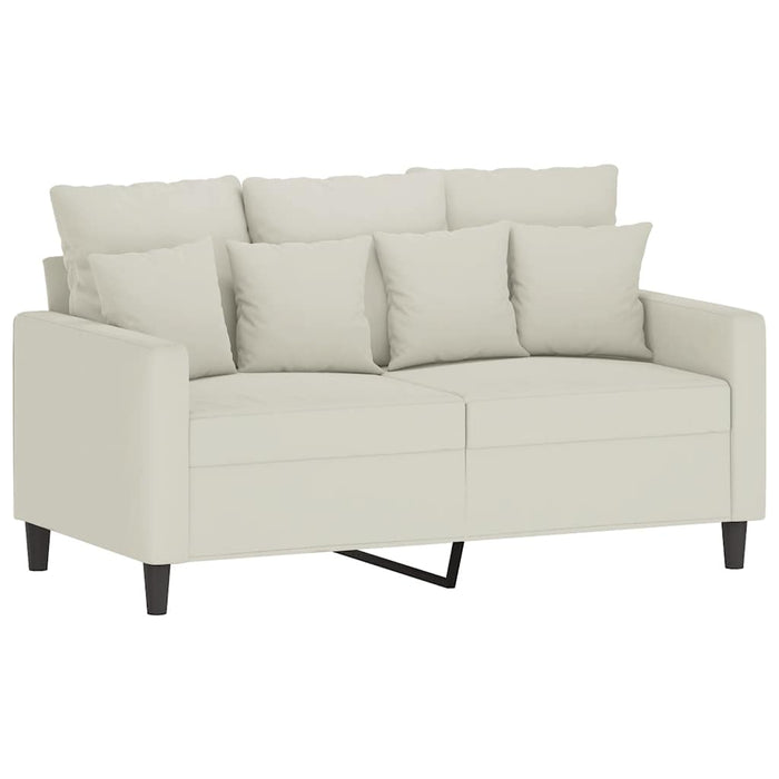 Set de canapele cu perne, 2 piese, crem, catifea - WALTI WALTI