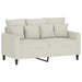 Set de canapele cu perne, 2 piese, crem, catifea - WALTI WALTI