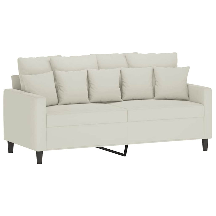 Set de canapele cu perne, 2 piese, crem, catifea - WALTI WALTI