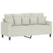 Set de canapele cu perne, 2 piese, crem, catifea - WALTI WALTI