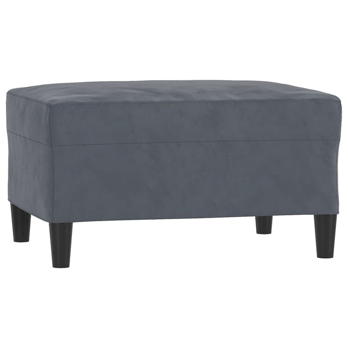 Set de canapele cu perne, 3 piese, gri închis, catifea - WALTI WALTI