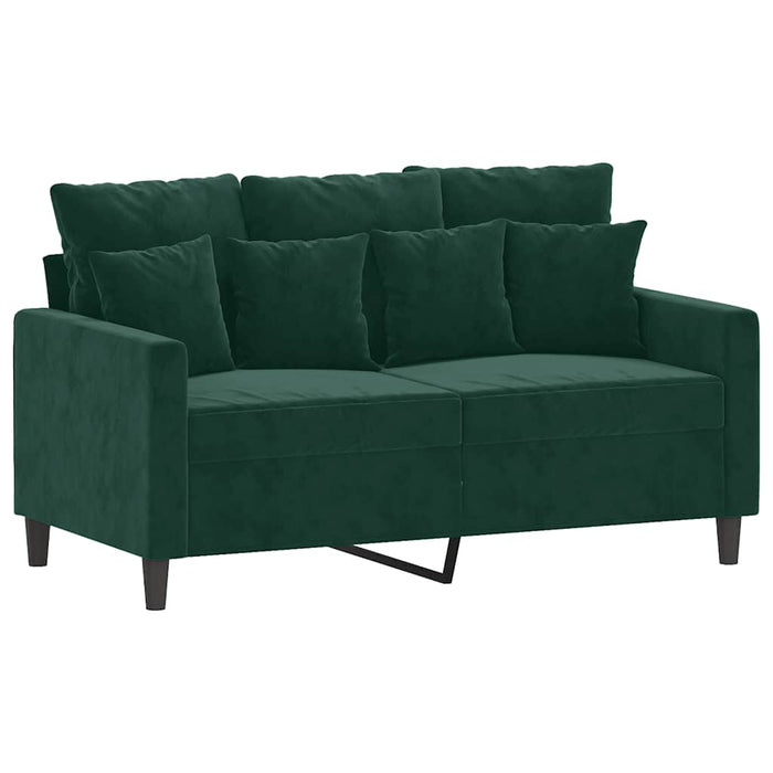 Set de canapele cu perne, 3 piese, verde închis, catifea - WALTI WALTI