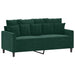 Set de canapele cu perne, 3 piese, verde închis, catifea - WALTI WALTI