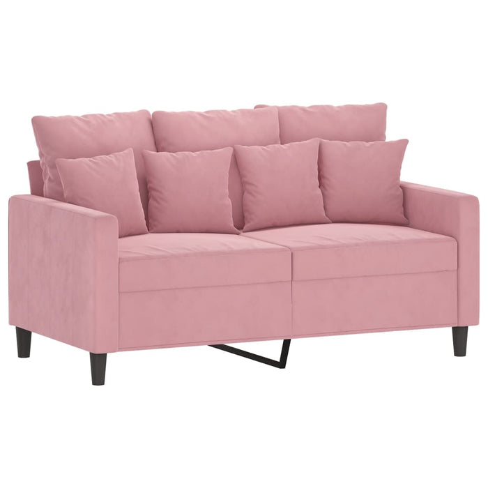 Set de canapele cu perne, 3 piese, roz, catifea - WALTI WALTI