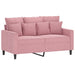 Set de canapele cu perne, 3 piese, roz, catifea - WALTI WALTI