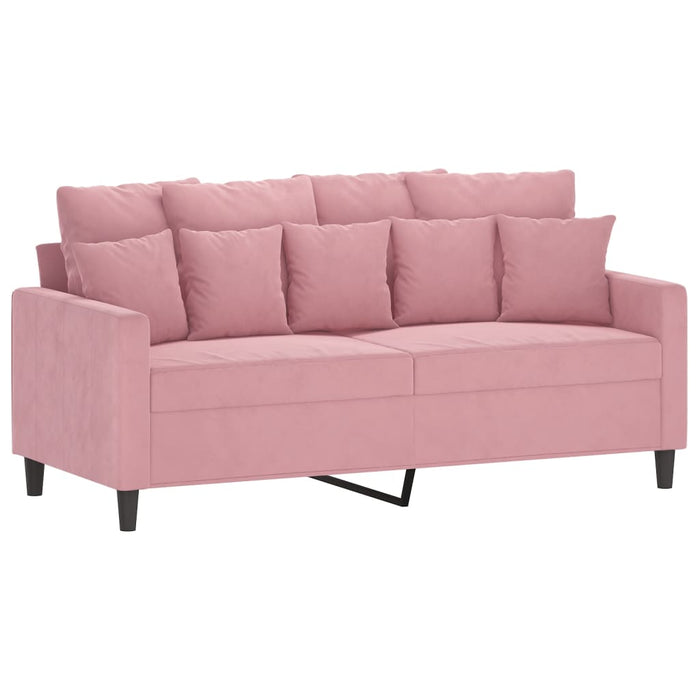 Set de canapele cu perne, 3 piese, roz, catifea - WALTI WALTI
