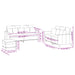 Set de canapele cu perne, 3 piese, roz, catifea - WALTI WALTI
