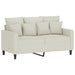 Set de canapele cu perne, 3 piese, crem, catifea - WALTI WALTI
