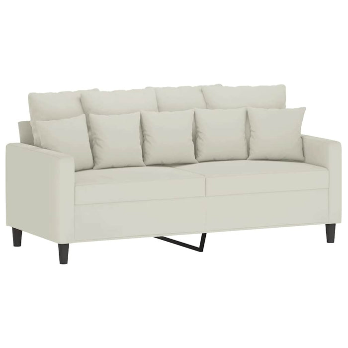 Set de canapele cu perne, 3 piese, crem, catifea - WALTI WALTI