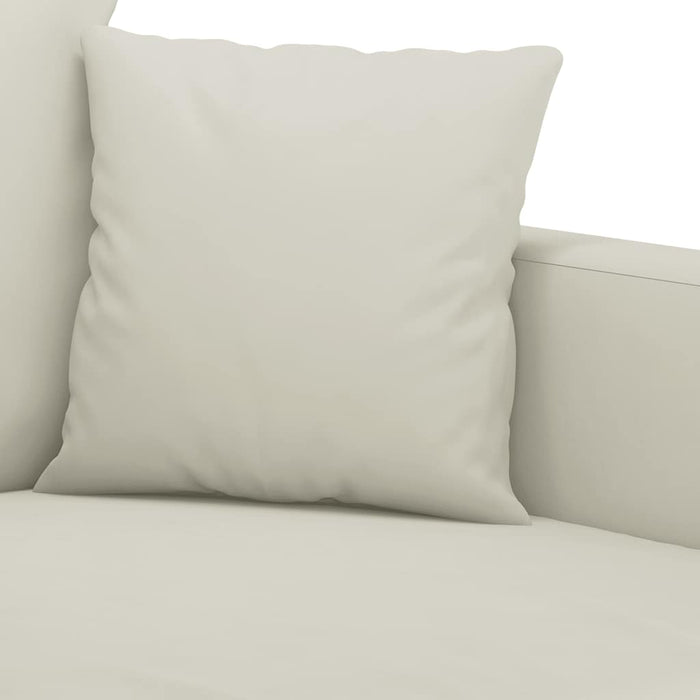 Set de canapele cu perne, 3 piese, crem, catifea - WALTI WALTI