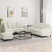 Set de canapele cu perne, 3 piese, crem, catifea - WALTI WALTI