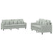 Set de canapele cu perne, 2 piese, gri deschis, catifea - WALTI WALTI