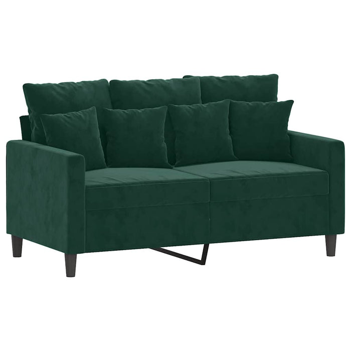 Set de canapele cu perne, 2 piese, verde închis, catifea - WALTI WALTI