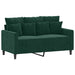 Set de canapele cu perne, 2 piese, verde închis, catifea - WALTI WALTI