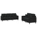 Set de canapele cu perne, 2 piese, negru, catifea - WALTI WALTI
