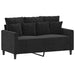 Set de canapele cu perne, 2 piese, negru, catifea - WALTI WALTI