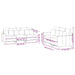 Set de canapele cu perne, 2 piese, negru, catifea - WALTI WALTI