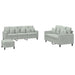 Set de canapele cu perne, 3 piese, gri deschis, catifea - WALTI WALTI