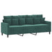 Set de canapele cu perne, 3 piese, verde închis, catifea - WALTI WALTI