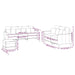 Set de canapele cu perne, 3 piese, galben, catifea - WALTI WALTI