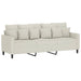 Set de canapele cu perne, 3 piese, crem, catifea - WALTI WALTI