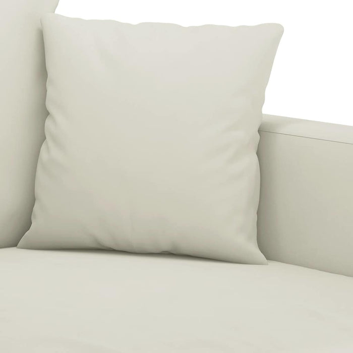 Set de canapele cu perne, 3 piese, crem, catifea - WALTI WALTI