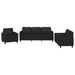 Set de canapele cu perne, 3 piese, negru, piele ecologică - WALTI WALTI