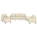 Set de canapele cu perne, 4 piese, crem, piele ecologică - WALTI WALTI