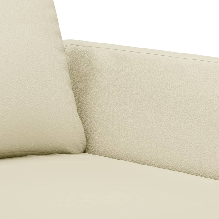 Set de canapele cu perne, 4 piese, crem, piele ecologică - WALTI WALTI