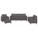 Set de canapele cu perne, 4 piese, gri, piele ecologică - WALTI WALTI