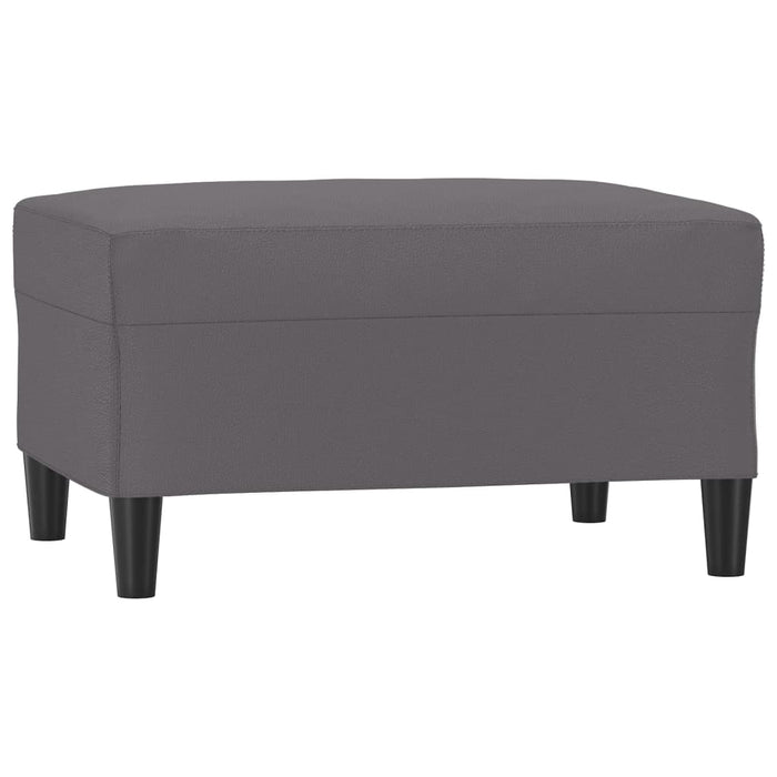 Set de canapele cu perne, 4 piese, gri, piele ecologică - WALTI WALTI
