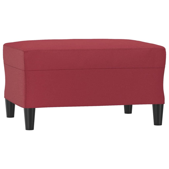 Set de canapele cu perne, 4 piese, roșu vin, piele ecologică - WALTI WALTI