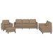 Set de canapele cu perne, 4 piese, cappuccino, piele ecologică - WALTI WALTI